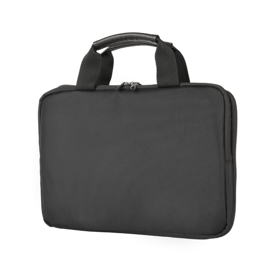 Black padded electric head carry bag with top handle and front zipper